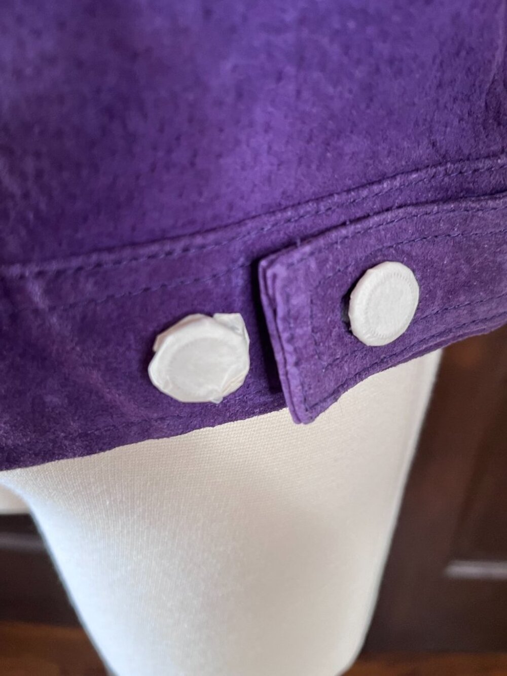CWS Casual Workstyles Purple Suede Leather Jacket Jean Style NWOT Women's S - Picture 4 of 9